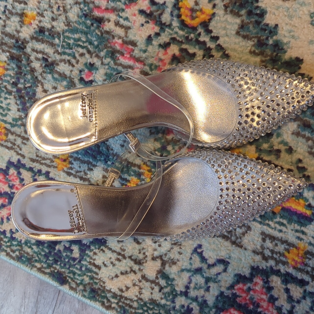 Jeffrey Campbell crystal mule heel size 8.5